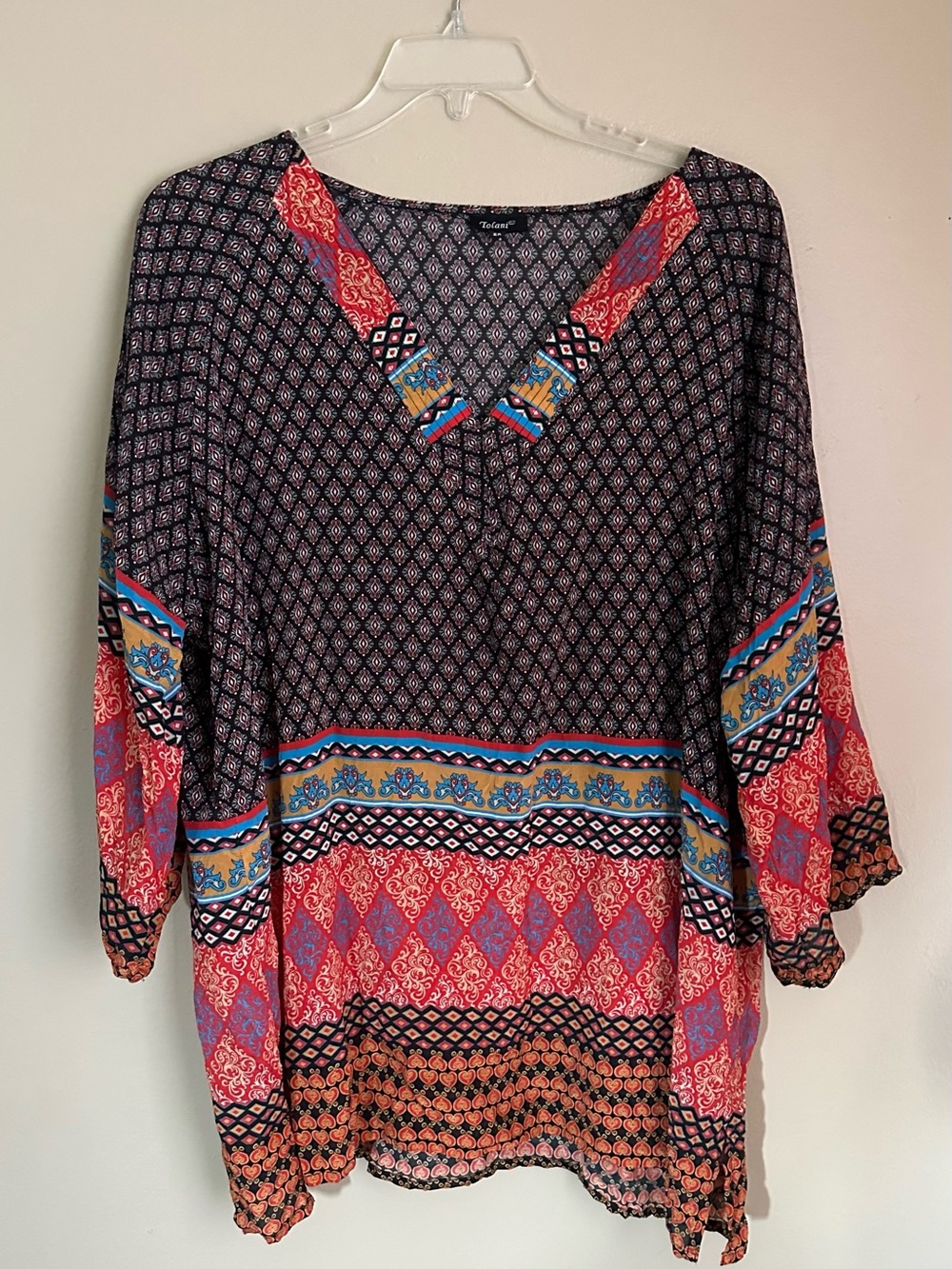 Tolani Patterned Silk Tunic